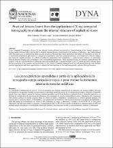 Practical lessons learnt from the application of x ray computed